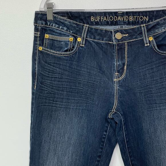Buffalo David Bitton Jeans Fellow Skinny Stretch Mid Rise Denim Dark Wash 31 - Picture 4 of 13